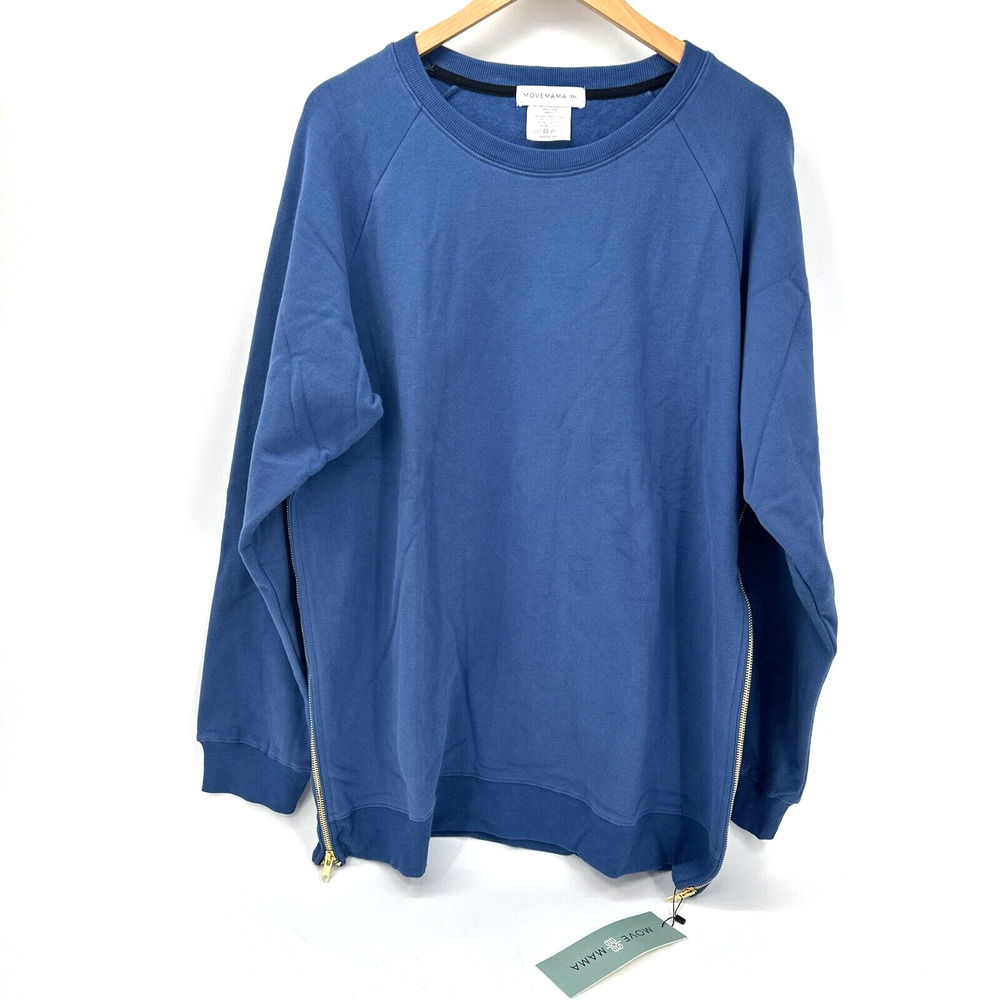 Movemama Sweatshirt Womens 3XL Maternity Breastfeeding Blue‎ COMFY NEW